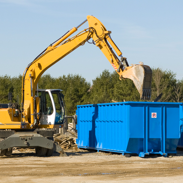 are there any restrictions on where a residential dumpster can be placed in Gage